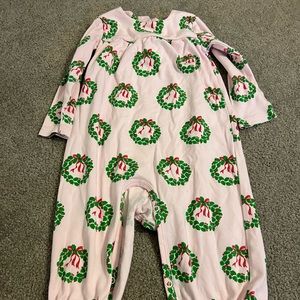 TBBC Deck the Halls with Bows and Holly/Palm Beach Pink 12/18 months